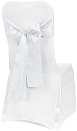 Obstal 10PCS Satin Chair Sashes Bows for Wedding Reception