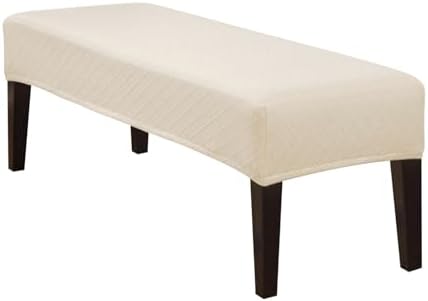 SearchI Stretch Dining Bench Cover - Beige
