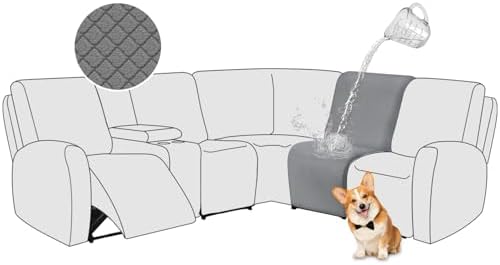 ALIECOM Waterproof Recliner Slipcover for Sectional Couch