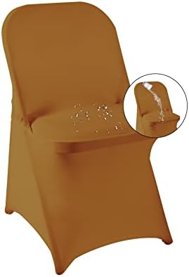 Magalo 12 Pack Gold Spandex Waterproof Chair Covers