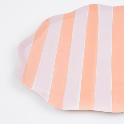 Meri Meri Pastel Striped Paper Plates Pack of 8 1