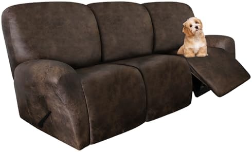 Molasofa Recliner Sofa Covers 8 Piece Dark Brown