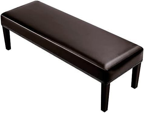 Dining Bench Covers Waterproof PU Leather Slipcover for Upholstered Benches