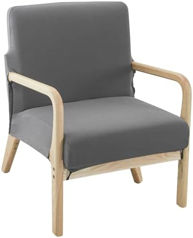 Deisy Dee Mid-Century Modern Chair Cover Dark Grey