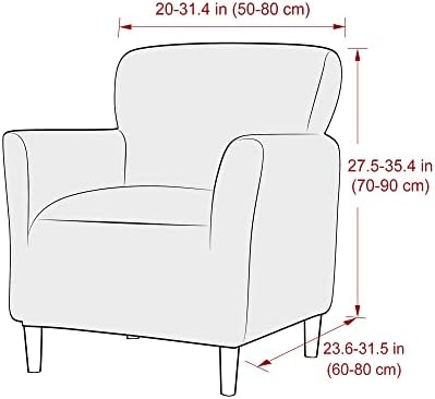 MIFXIN Armchair Slipcover Soft Stretch Jacquard Cover With Arms 1