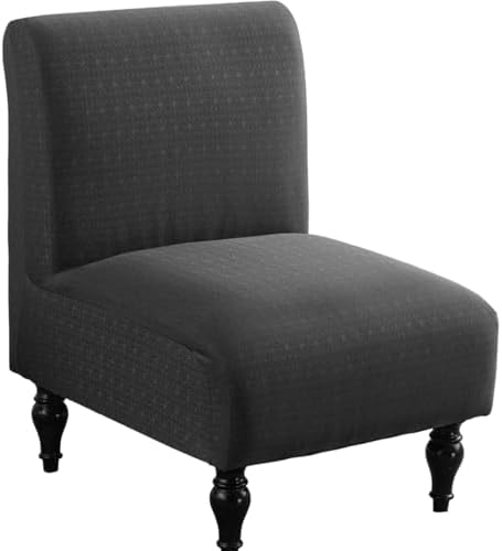 LavishCover Armless Accent Chair Slipcover - Dark Grey 1pc