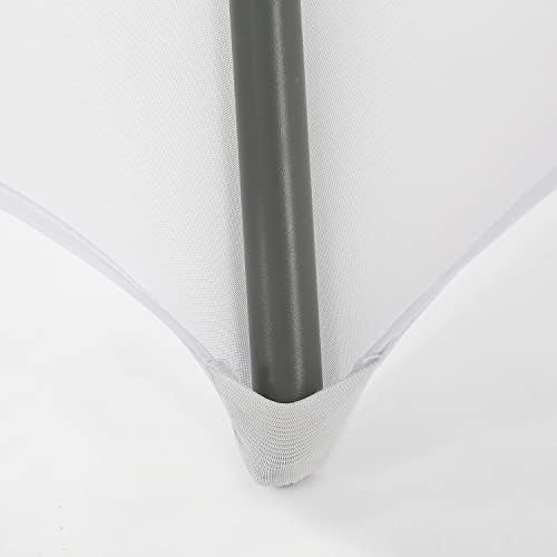 Bricia 12 PCS White Stretch Spandex Dining Chair Covers