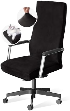 HVERSAILTEX Velvet Office Chair Covers Universal Stretchable Removable Machine Washable