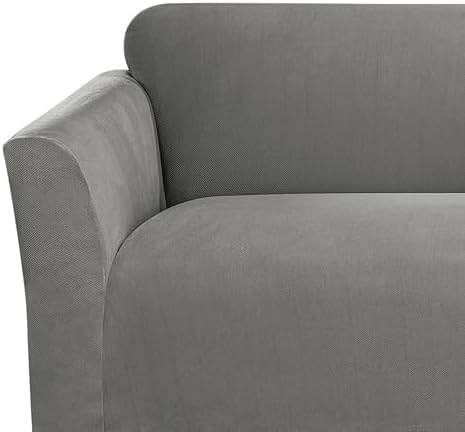 SureFit Form Fit Stretch Loveseat Slipcover - Gray One Piece
