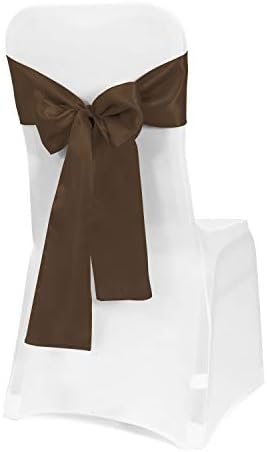 Obstal 10 PCS Satin Chair Sashes for Wedding Reception