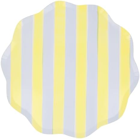Meri Meri Pastel Striped Paper Plates Pack of 8 1
