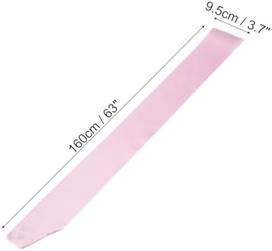 PATIKIL 63x4 Pink Satin Sash DIY Prom Queen Accessory
