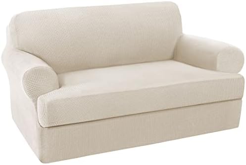HVERSAILTEX Stretch Sofa Covers 2 Piece for 2 Cushion Couch 1