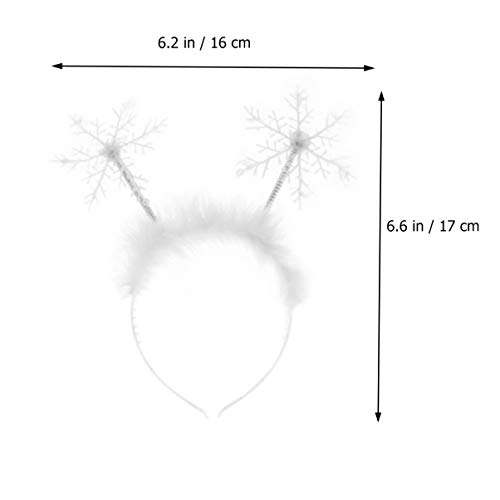 Luxshiny 4pcs Snowflake Headband Christmas Costume Prop 1