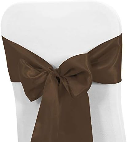 Obstal 10 PCS Satin Chair Sashes for Wedding Reception