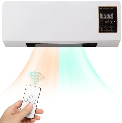 Electric Wall Heater with Digital Display and Remote Control