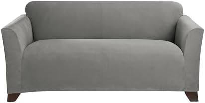 SureFit Form Fit Stretch Loveseat Slipcover - Gray One Piece