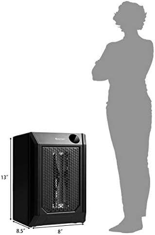 COSTWAY Electric Space Heater with 1500W Fast Heating and 12H Timer