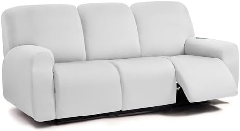 ULTICOR Squared Jacquard 8-Piece Recliner Sofa Cover