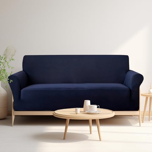 YOUR MOON Stretch Sofa Cover Slipcover for Single Sofa Dark Blue