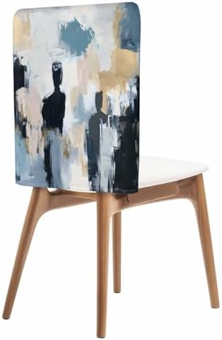 Abstract Oil Painting Chair Covers 4 Pack for Dining Room