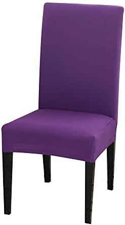 Chickwin Deep Purple Dining Chair Covers 6 Pack 1