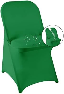 12 Pack Emerald Spandex Folding Chair Cover for Events