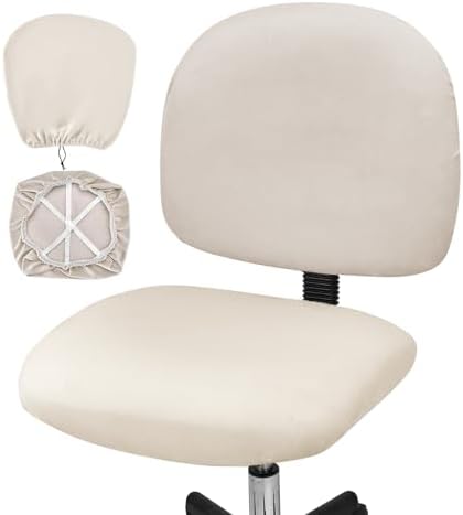 NeColorLife Velvet Chair Cover 2Pcs Set Beige