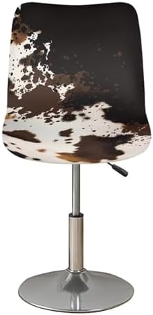 Brown Cow Print Barstool Covers with Backs
