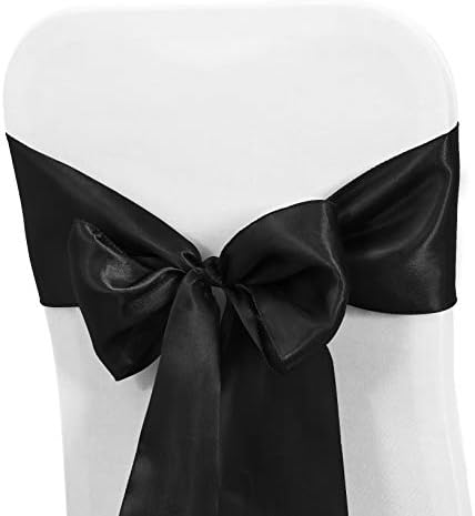 Obstal 10PCS Satin Chair Sashes for Wedding Reception