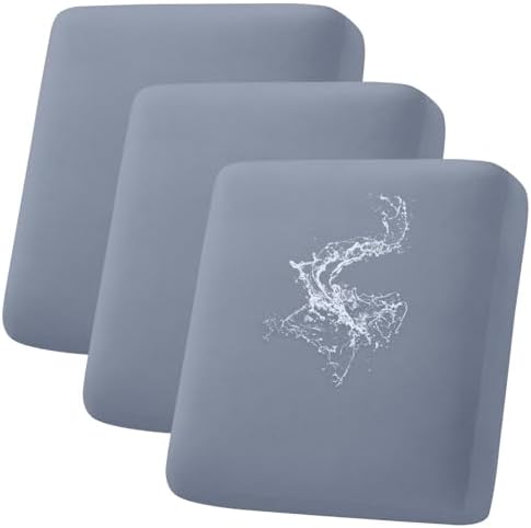 Hyha Waterproof Couch Cushion Covers - 3 Pack Grey