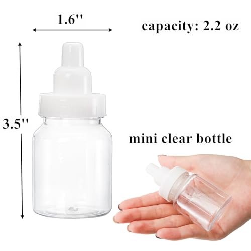 Tebery 72 Pcs Reusable Candy Bottles for Baby Showers