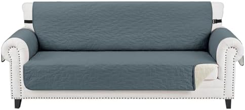 CUCRAF Non Slip Quilted Sofa Cover - Large Dark Gray