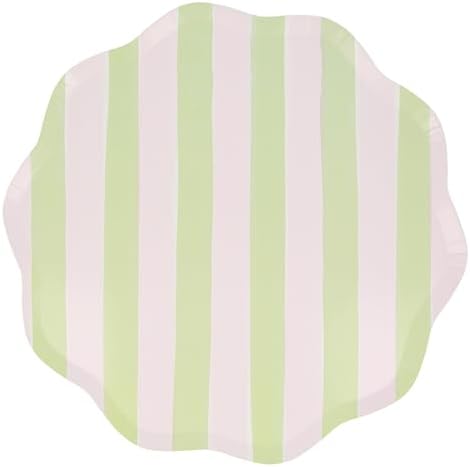 Meri Meri Pastel Striped Paper Plates Pack of 8 1
