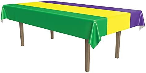 Beistle Mardi Gras Plastic Tablecover 54x108
