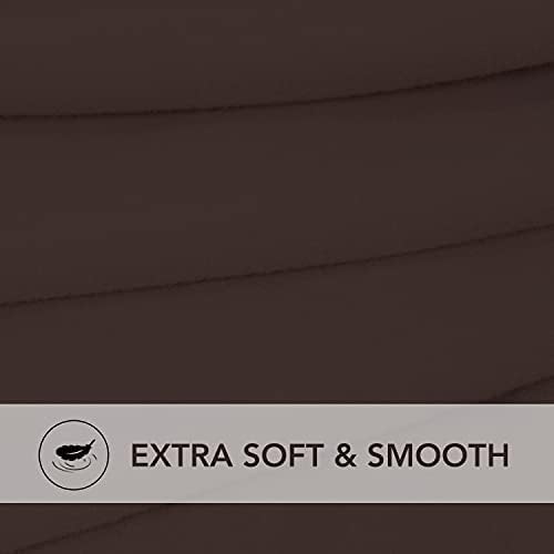 PureFit Super Stretch Ottoman Cover - Large Chocolate