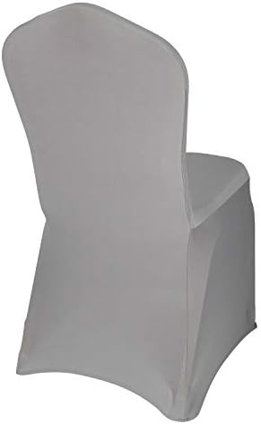 WELMATCH Silver Stretch Spandex Chair Covers 24 PCS