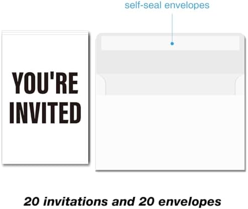 Soiceu Teen Boy Birthday Invitations with Envelopes Set of 20
