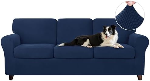 CHUN YI 7 Piece Couch Covers for 3 Cushion Couch