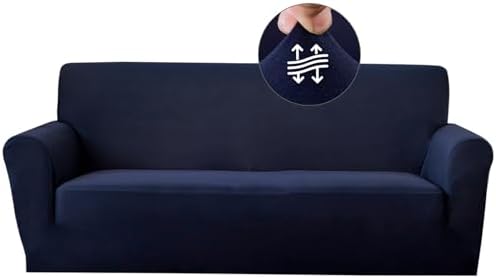 YOUR MOON Stretch Sofa Cover Slipcover for Single Sofa Dark Blue