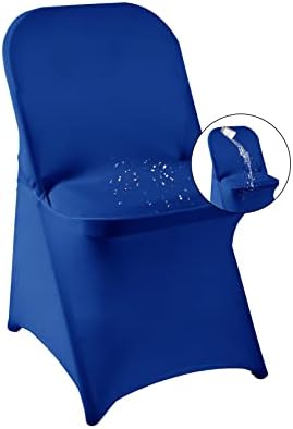 Magalo 12 Pack Royal Blue Spandex Folding Chair Covers