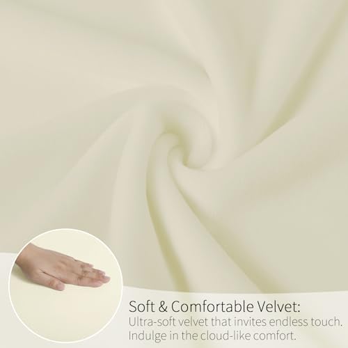MOSAYT Velvet Dining Chair Covers Set of 4 - Stretchable for Parsons Chairs