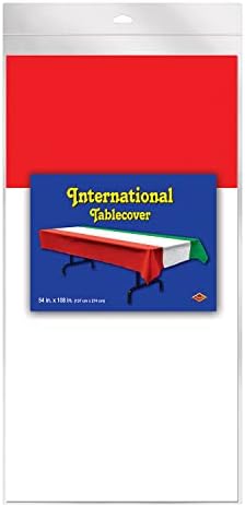 Beistle Italian Red White and Green Table Cover
