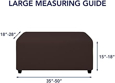 PureFit Super Stretch Ottoman Cover - Large Chocolate