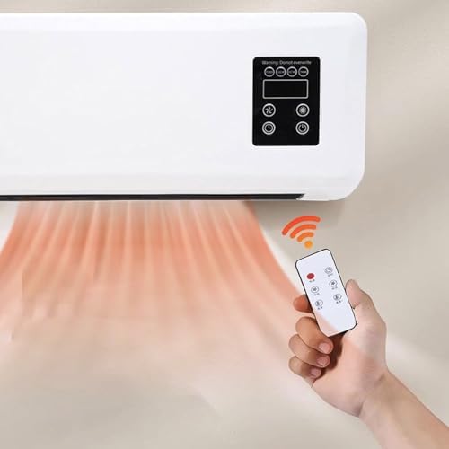 Mini Wall Mounted Heater Fan with Remote Control and Towel Rack