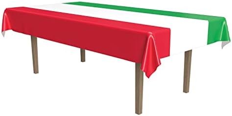 Beistle Italian Red White and Green Table Cover
