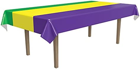 Beistle Mardi Gras Plastic Tablecover 54x108