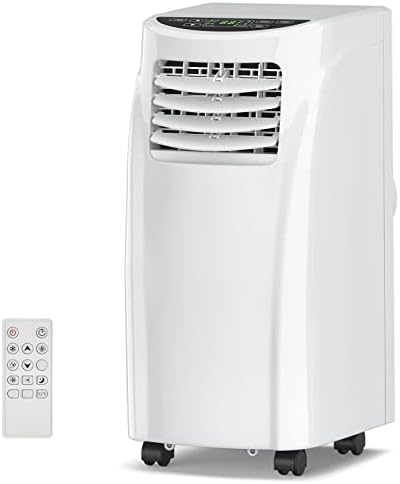 COSTWAY 8000 BTU Portable AC Unit with Dehumidifier and Remote Control
