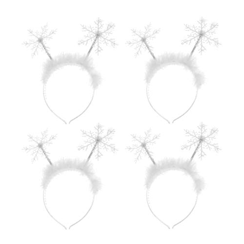Luxshiny 4pcs Snowflake Headband Christmas Costume Prop 1