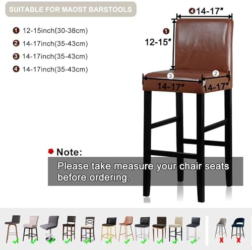 Lellen Jacquard Pattern Bar Stool Covers